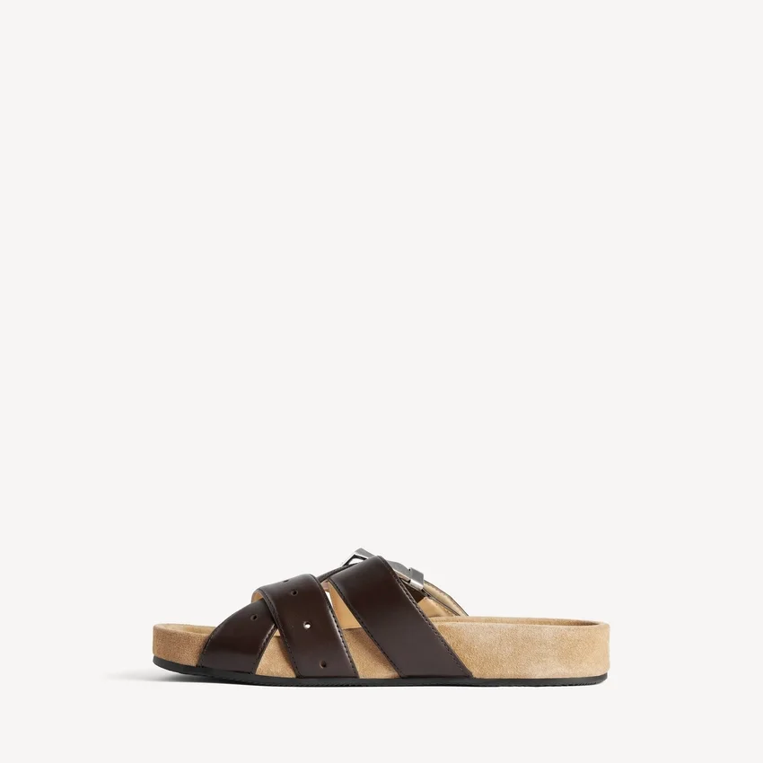 Men’s belt mule in moka Men’s belt mule in moka