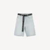 Men’s belted shorts in light blue Men’s belted shorts in light blue