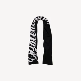Men’s big b scarf in black/white