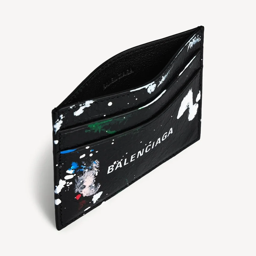 Men’s cash card holder in black/multicolor Men’s cash card holder in black/multicolor