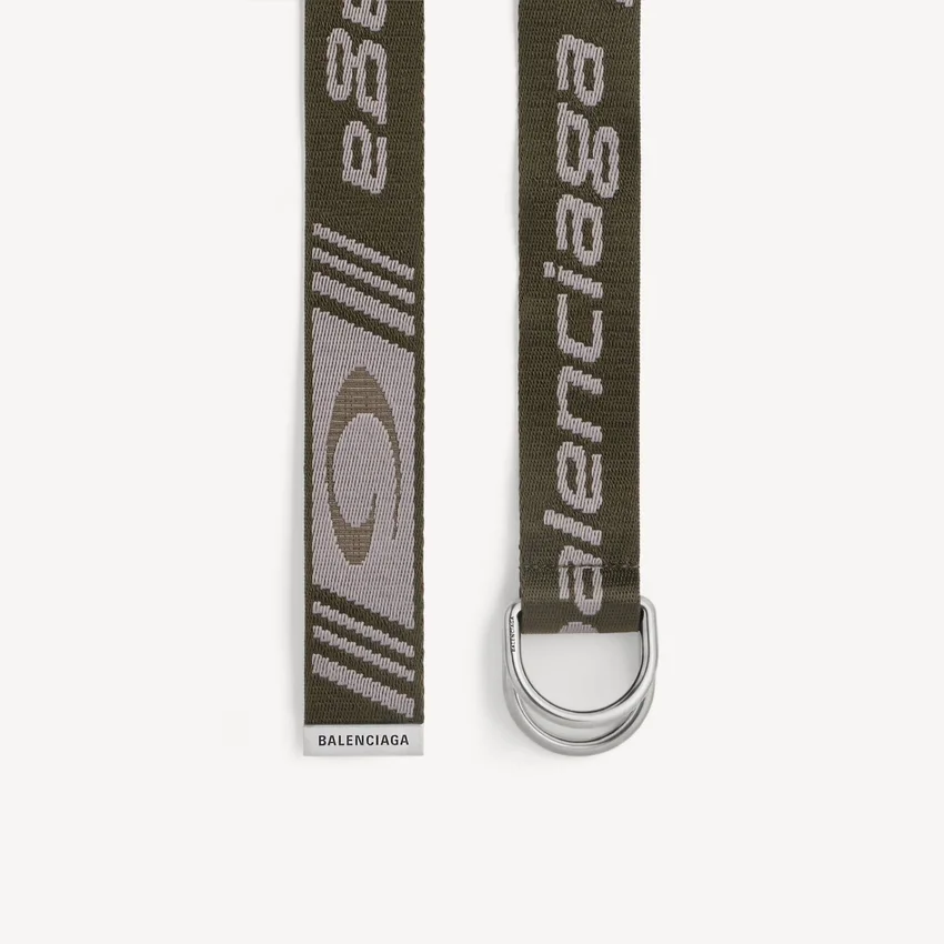 Men’s d ring belt in khaki/grey Men’s d ring belt in khaki/grey