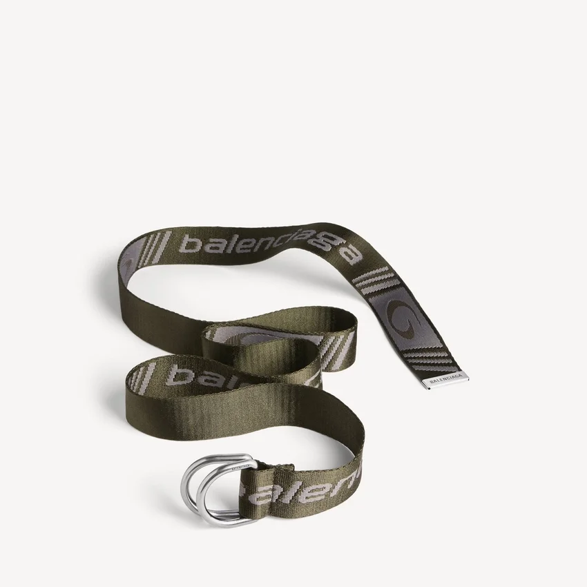 Men’s d ring belt in khaki/grey Men’s d ring belt in khaki/grey