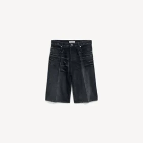 Men’s denim stay press shorts in black