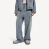 Men’s denim stitch baggy jeans in dark blue Men’s denim stitch baggy jeans in dark blue