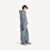 Men’s denim stitch hooded jacket in dark blue Men’s denim stitch hooded jacket in dark blue