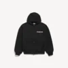 Men’s diy balenciaga back regular fit zip-up hoodie in black Men’s diy balenciaga back regular fit zip-up hoodie in black