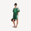 Men’s extreme tie dye bowling short sleeve shirt in green/white Men’s extreme tie dye bowling short sleeve shirt in green/white