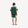 Men’s extreme tie dye bowling short sleeve shirt in green/white Men’s extreme tie dye bowling short sleeve shirt in green/white