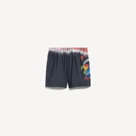 Men’s extreme tie dye swim shorts in black