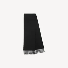 Men’s fringe scarf in black