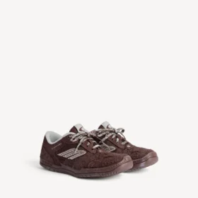 Men’s hamptons suede sneaker in dark brown/grey