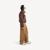 Men’s high collar bomber in castor Men’s high collar bomber in castor