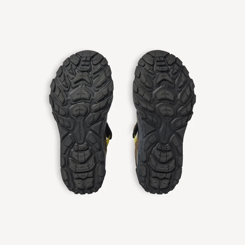 Men’s hike sandal sneaker in taupe/black/neon yellow Men’s hike sandal sneaker in taupe/black/neon yellow