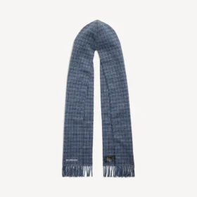 Men’s hooded scarf in blue
