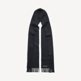 Men’s hooded scarf in faded black