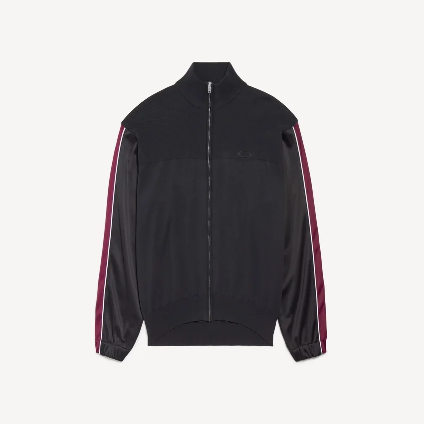 Men’s hybrid zip-up sweater in dark grey Men’s hybrid zip-up sweater in dark grey
