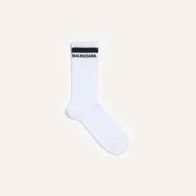 Men’s logo socks in white/black