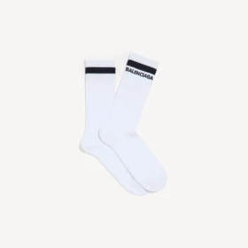 Men’s logo socks in white/black