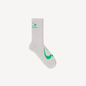Men’s loop sports icon socks in grey/green