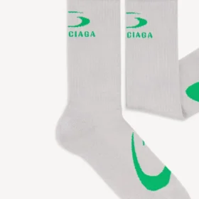 Men’s loop sports icon socks in grey/green