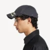 Men’s masking tape cap in faded black