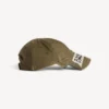 Men’s masking tape cap in khaki
