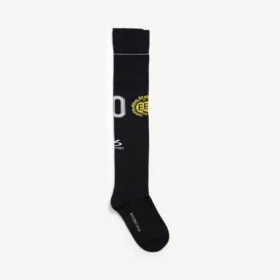 Men’s naval crest long socks in black