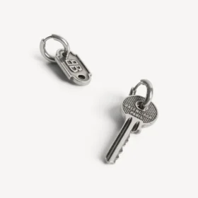 Men’s neverlost earrings in antique silver