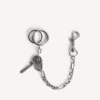 Men’s neverlost keychain in antique silver