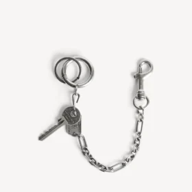 Men’s neverlost keychain in antique silver