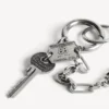 Men’s neverlost keychain in antique silver