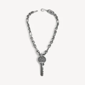 Men’s neverlost thin necklace in antique silver