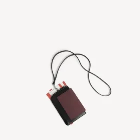 Men’s passport phone holder in burgundy