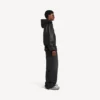 Men’s patched hooded jacket in black