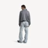 Men’s poloneck sweater in heather grey