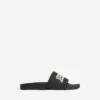 Men’s pool slide sandal in black/white