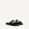 Men’s pool slide sandal in black/white