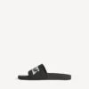 Men’s pool slide sandal in black/white