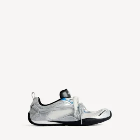 Men’s radar gradient lines sneaker in white/grey/silver/black/blue