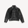 Men’s shirt jacket in black