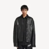 Men’s shirt jacket in black