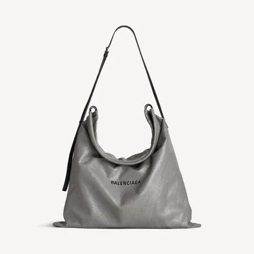 Men’s shopper dust bag crossbody pouch large in grey Men’s shopper dust bag crossbody pouch large in grey