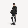 Men’s short hooded coat in black