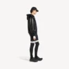 Men’s short hooded coat in black