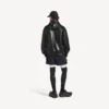 Men’s short hooded coat in black