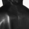 Men’s short hooded coat in black