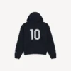 Men’s soccer oversized zip-up hoodie in black