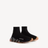 Men’s speed 2.0 full clear sole recycled knit sneaker in black/orange Men’s speed 2.0 full clear sole recycled knit sneaker in black/orange