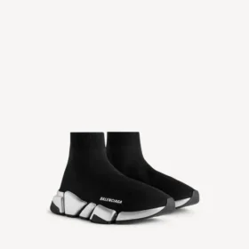 Men’s speed 2.0 recycled knit sneaker in black/silver