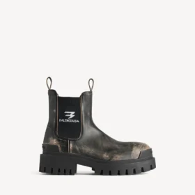 Men’s strike chelsea boot in black/beige Men’s strike chelsea boot in black/beige